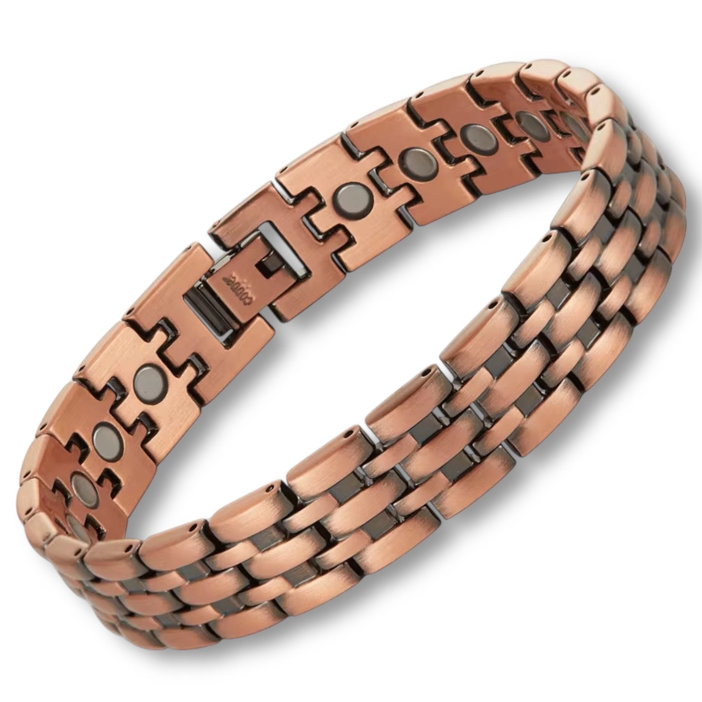 7CLM 100% Pure Copper Linked Magnetic Bracelet- 21 Magnets