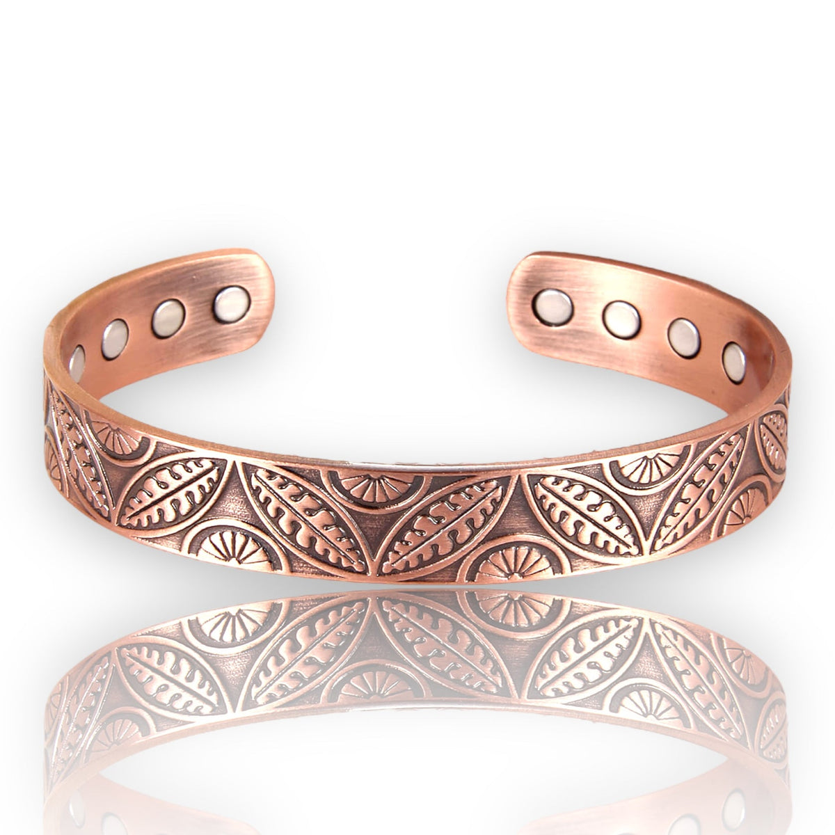 A7ws 100% Pure copper magnetic band 'Geo NZ Fern' (WHOLESALE)