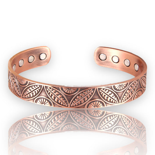A7ws 100% Pure copper magnetic band 'Geo NZ Fern' (WHOLESALE)