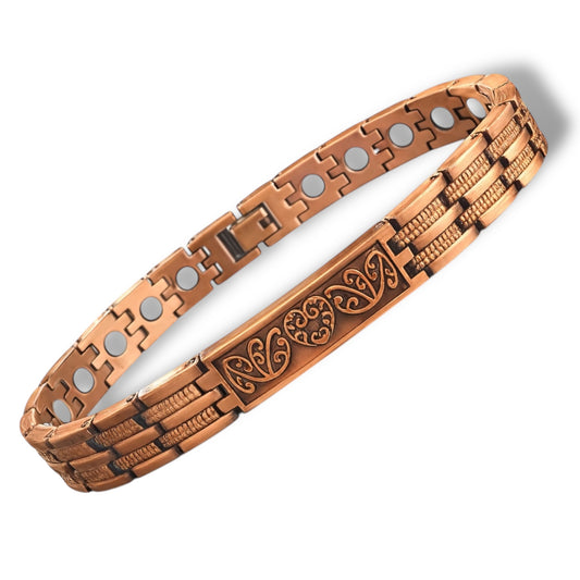 4CLM 100% Aroha-Pure copper linked magnetic bracelet