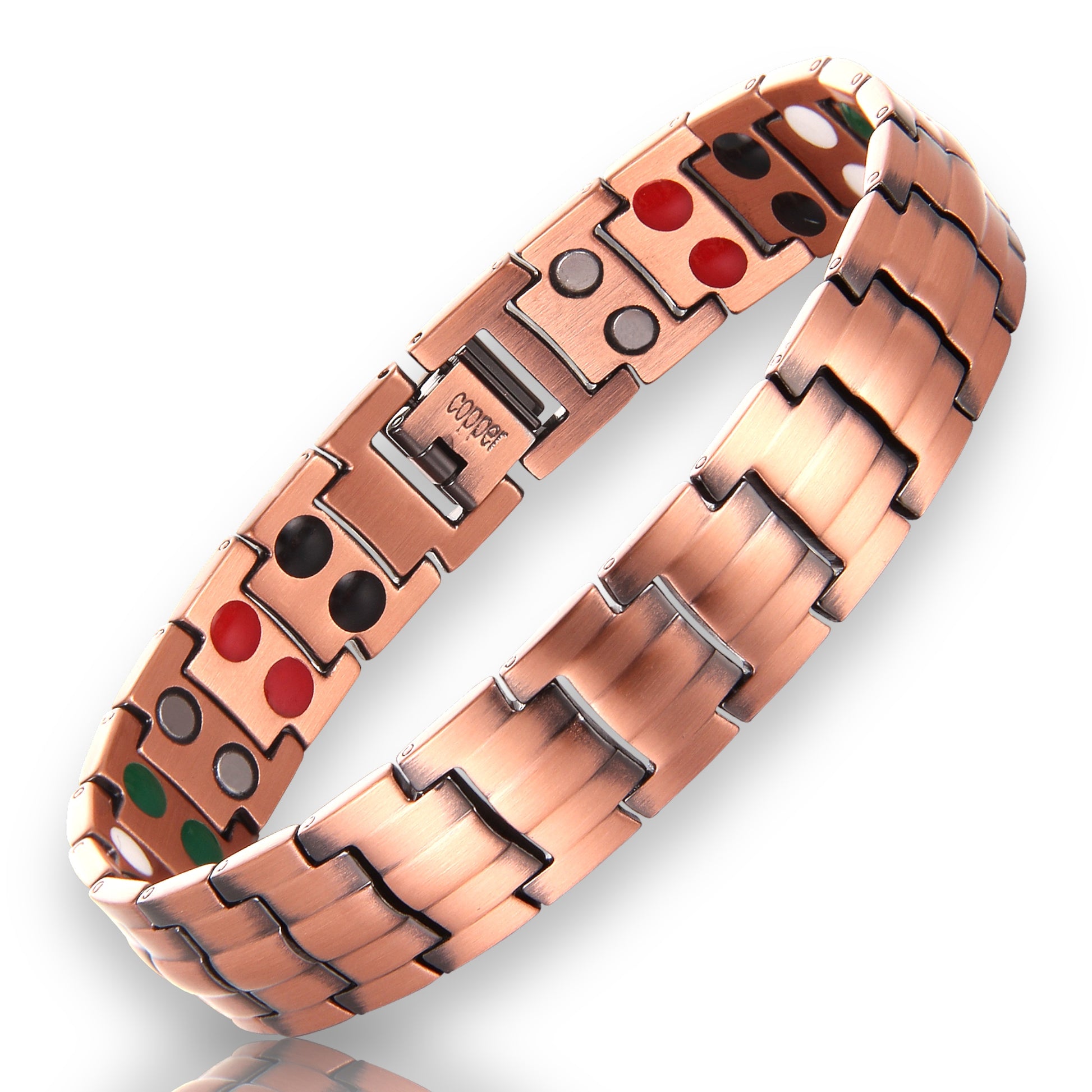 6 element copper linked bracelet 