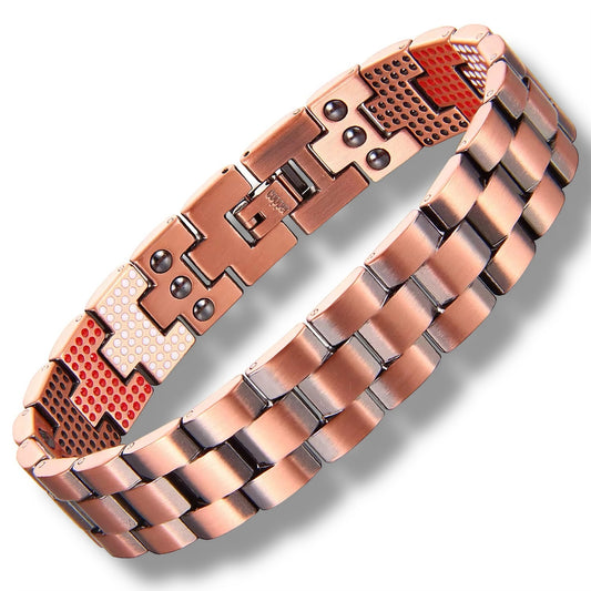 CM35 100% Pure Copper Linked 5 Elements Magnetic Bracelet 210 x150mm