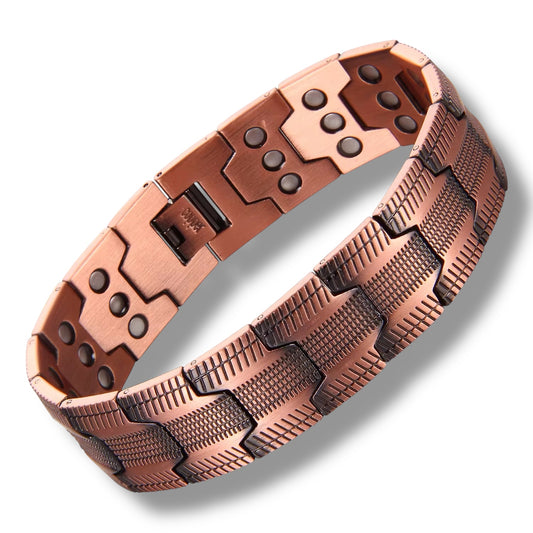 CM31 100% Solid Pure Copper Magnetic Bracelet Linked 48 mags 'Tire'