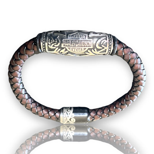Genuine leather unisex bracelet