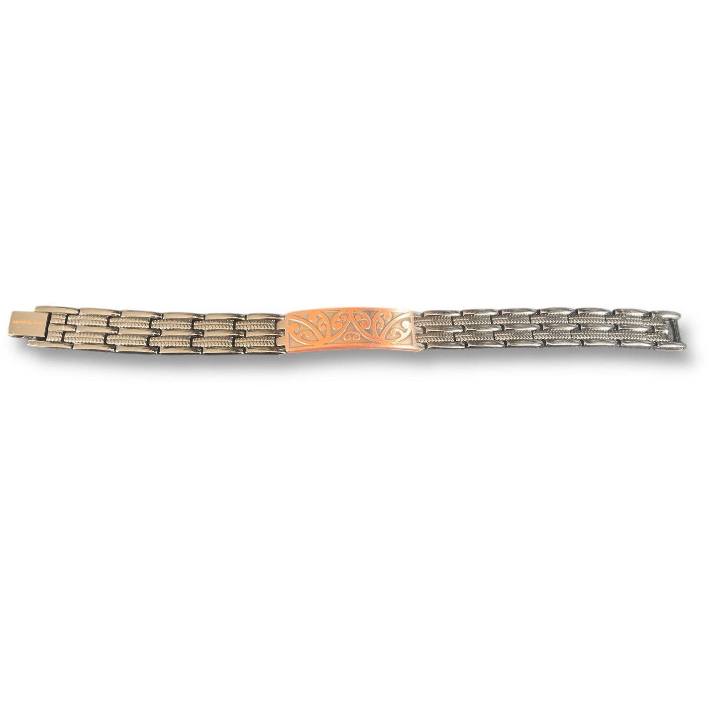 2CLM 100% Copper magnetic linked bracelet   'Stingray'  BLACK COPPER