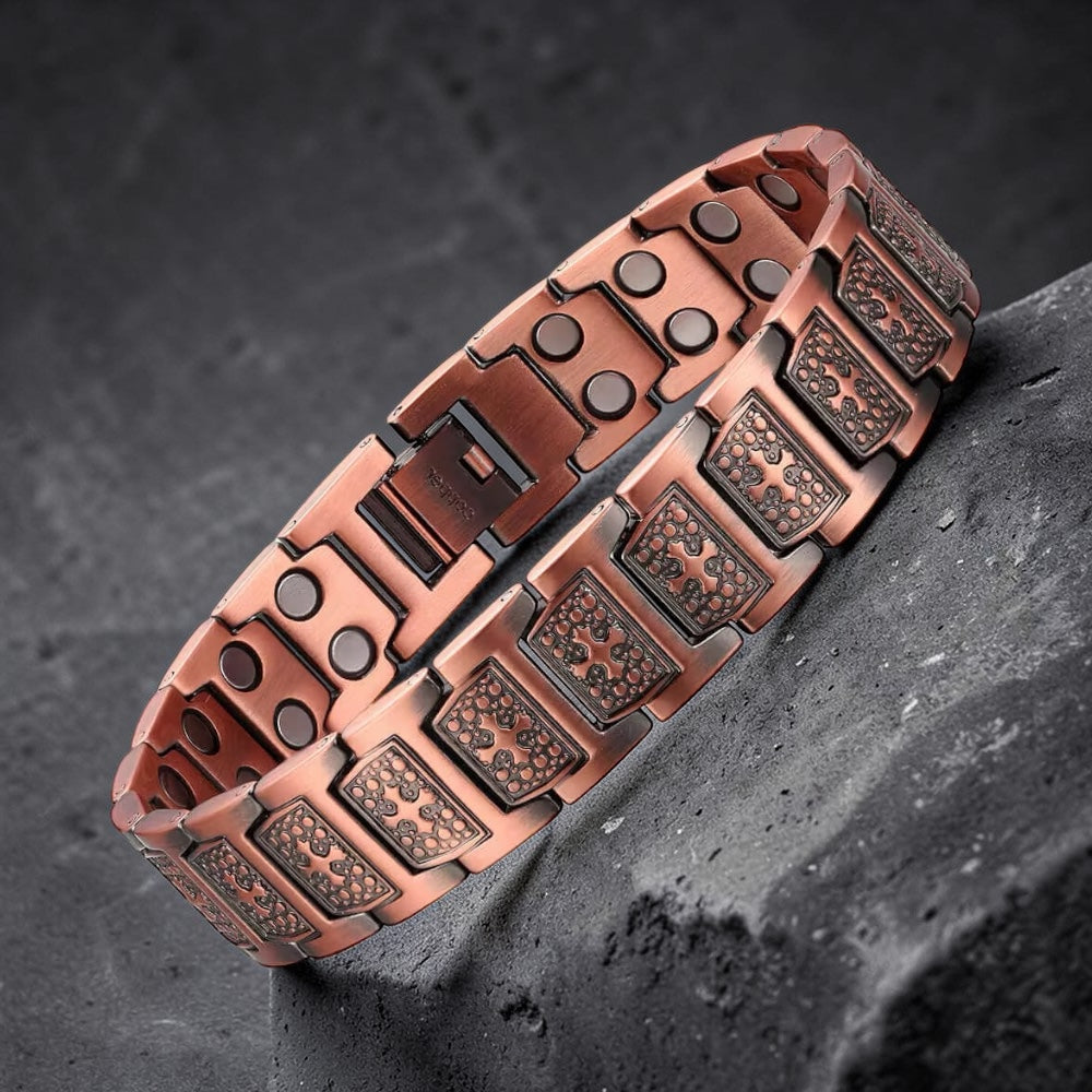 9CLM 100% Pure Copper Linked Magnetic Bracelet- 46 Magnets