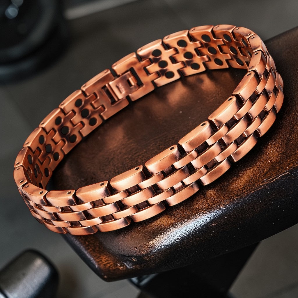 8CLM 100% Pure Copper Linked Magnetic Bracelet- 66 Magnets