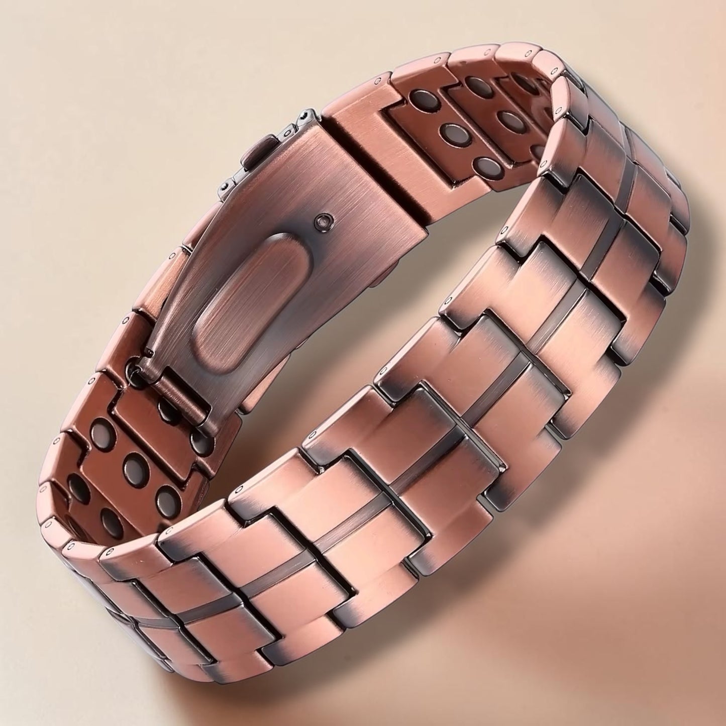 CM33A  100% Solid Pure Copper Magnetic Bracelet Linked