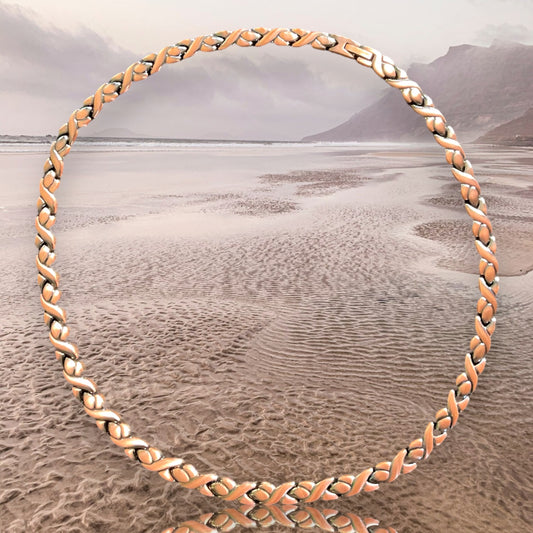 Magnetic copper necklace