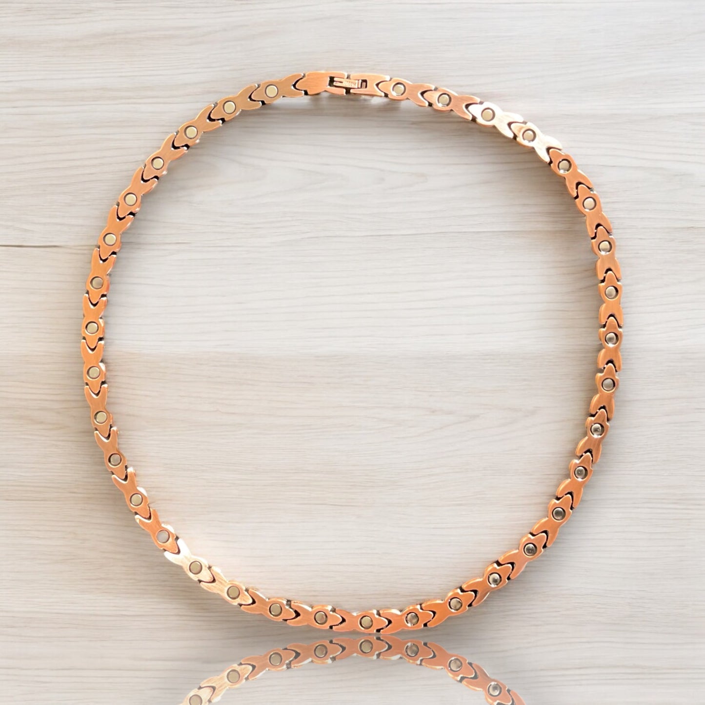 Magnetic copper necklace