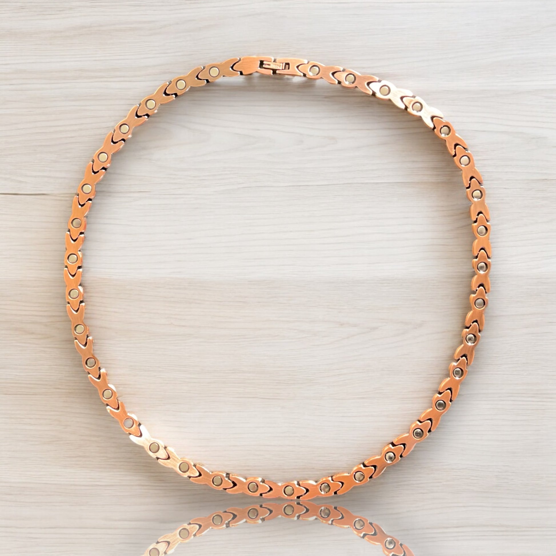 Magnetic copper necklace