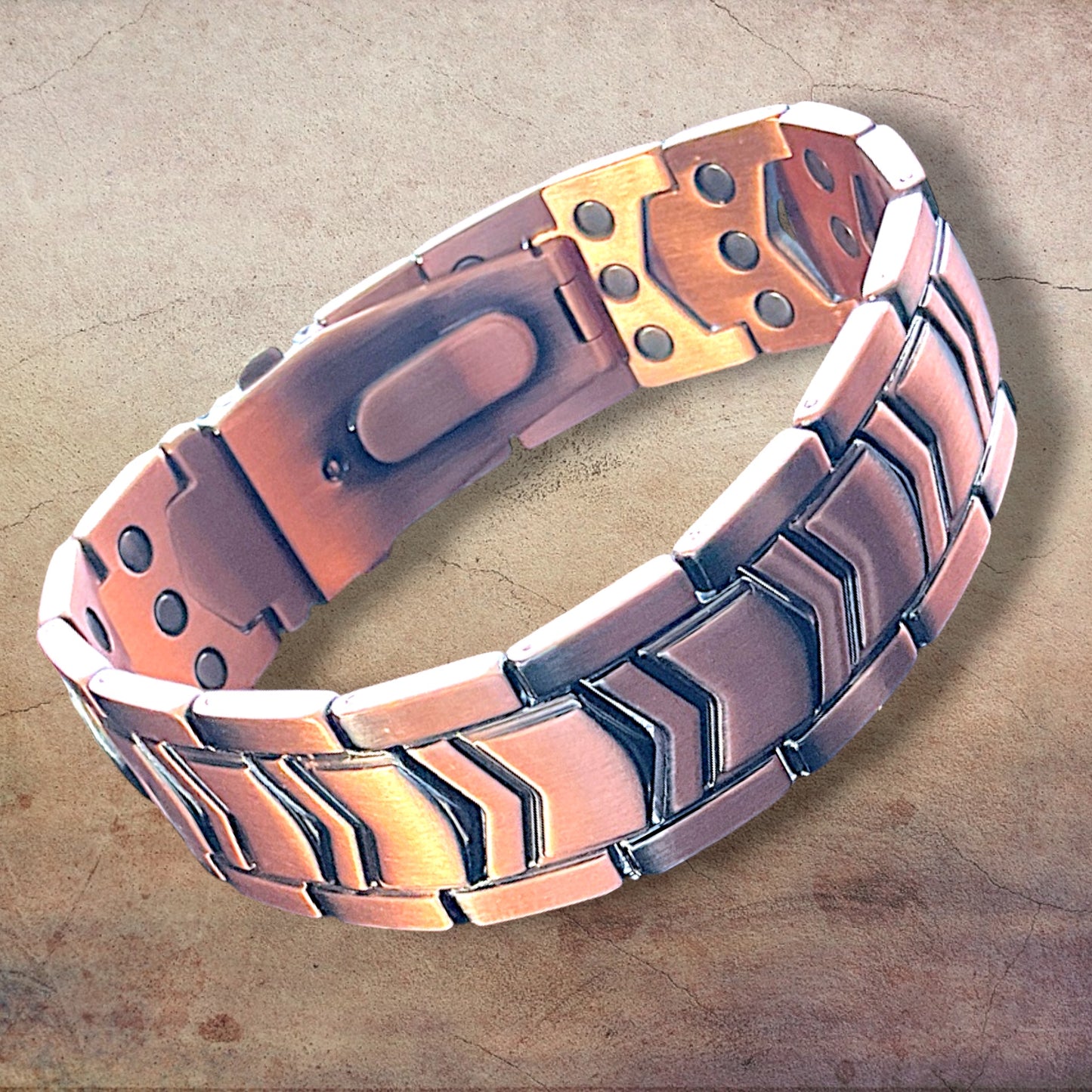 CM33D 100% Solid Pure Copper Magnetic Bracelet Linked