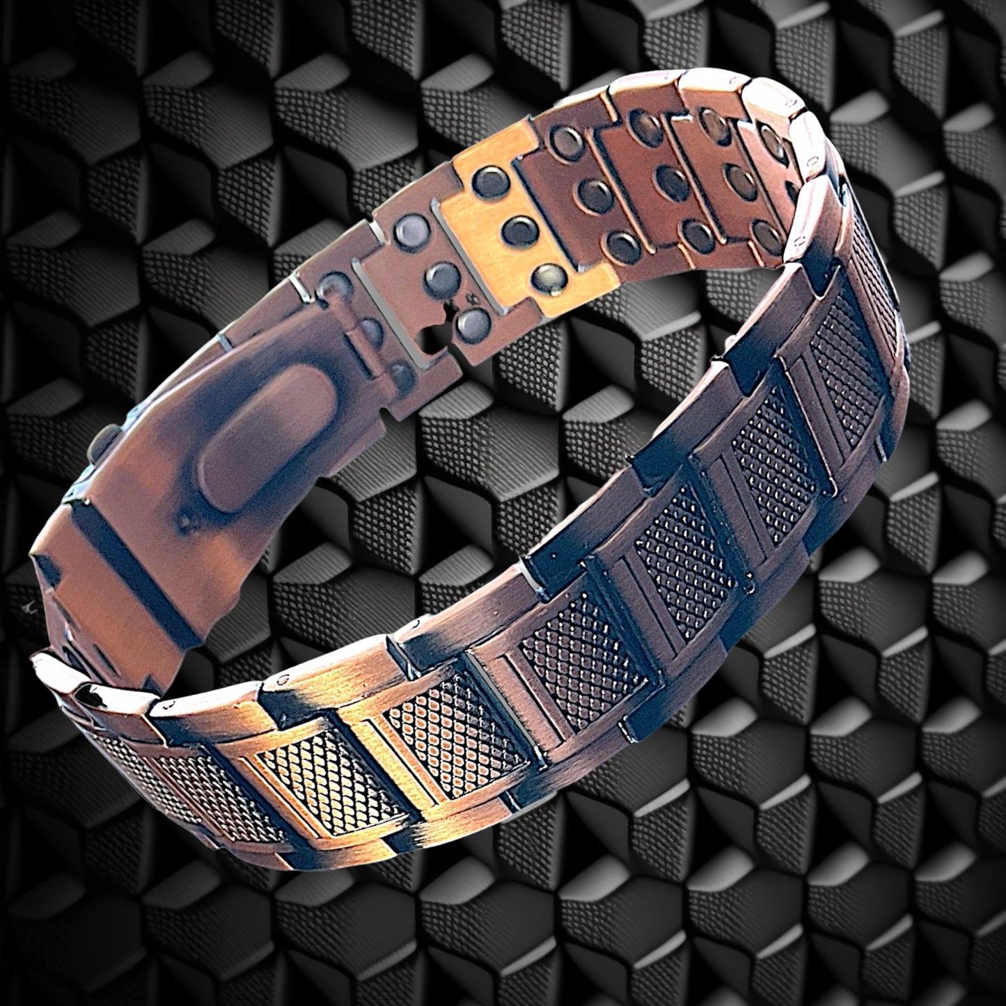CM33E 100% Solid Pure Copper Magnetic Bracelet Linked