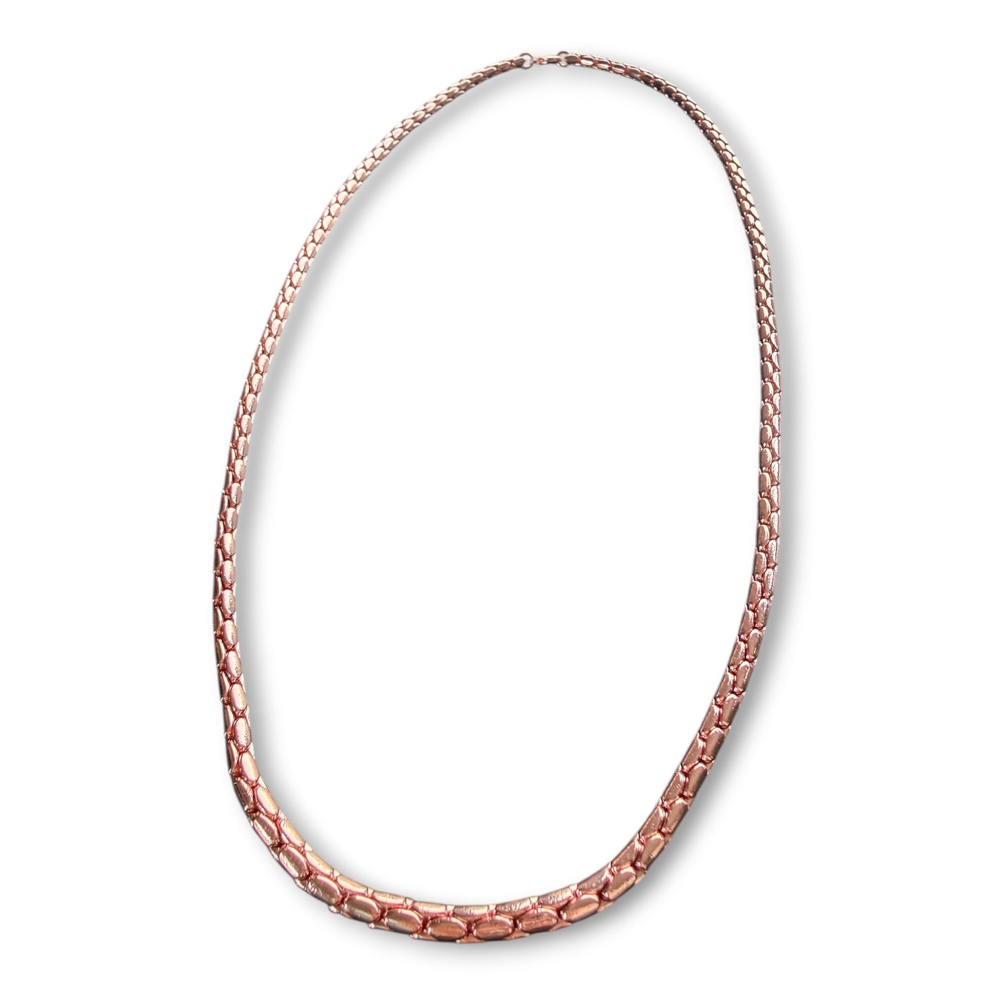 NEC03 ‘Rice Grain Link Chain’ Copper Necklace