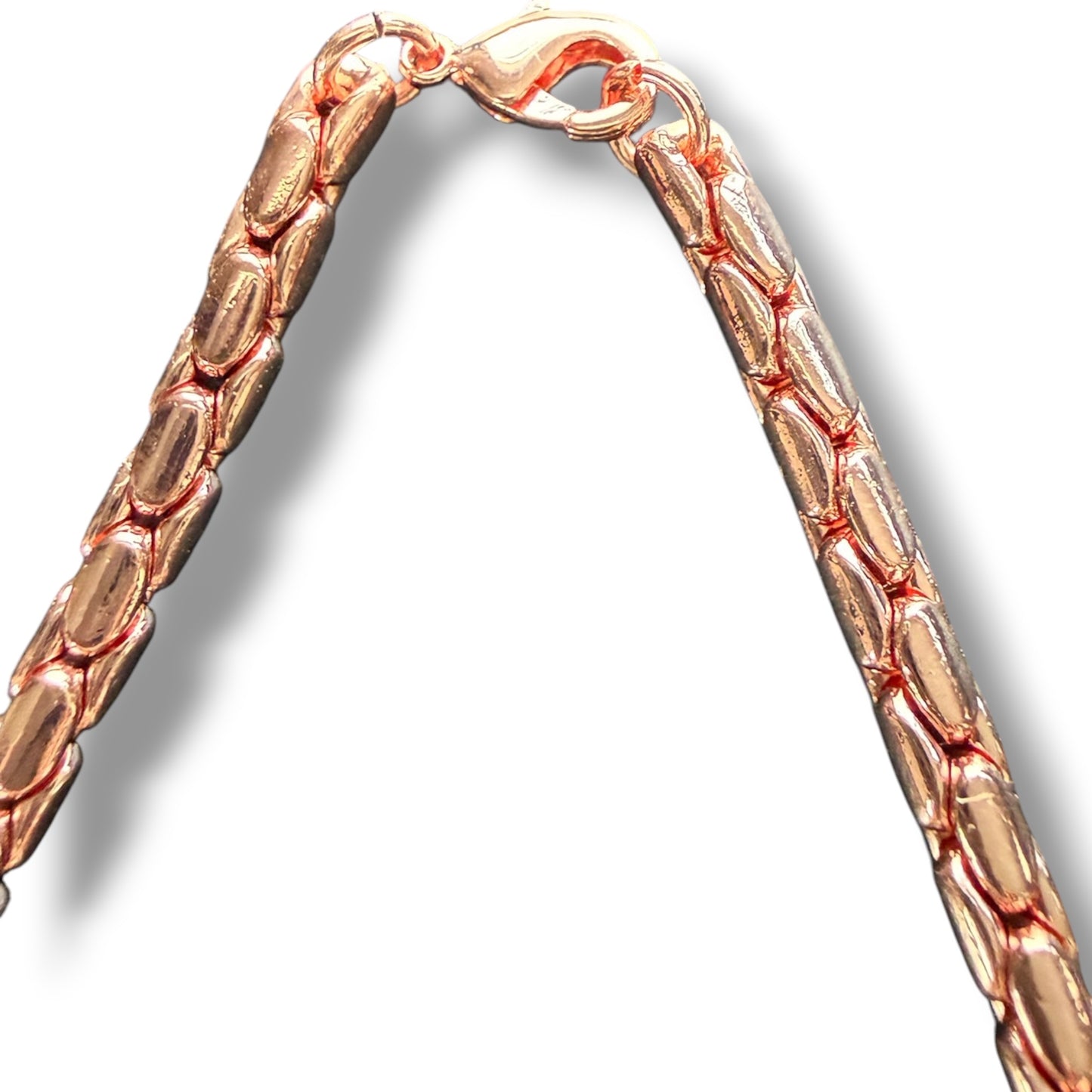 NEC03 ‘Rice Grain Link Chain’ Copper Necklace