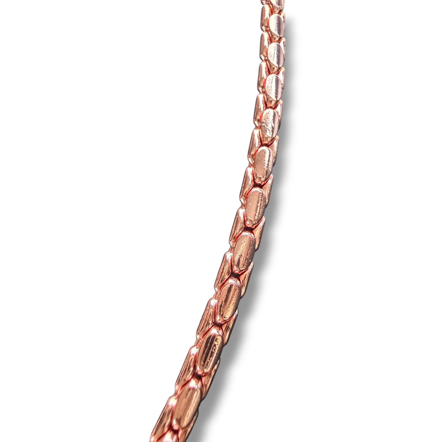NEC03 ‘Rice Grain Link Chain’ Copper Necklace