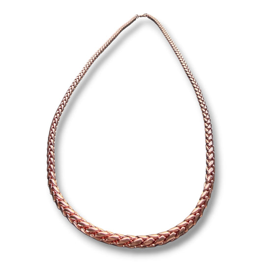 NEC04 ‘ Herringbone Wheat Link Chain’ Copper Necklace