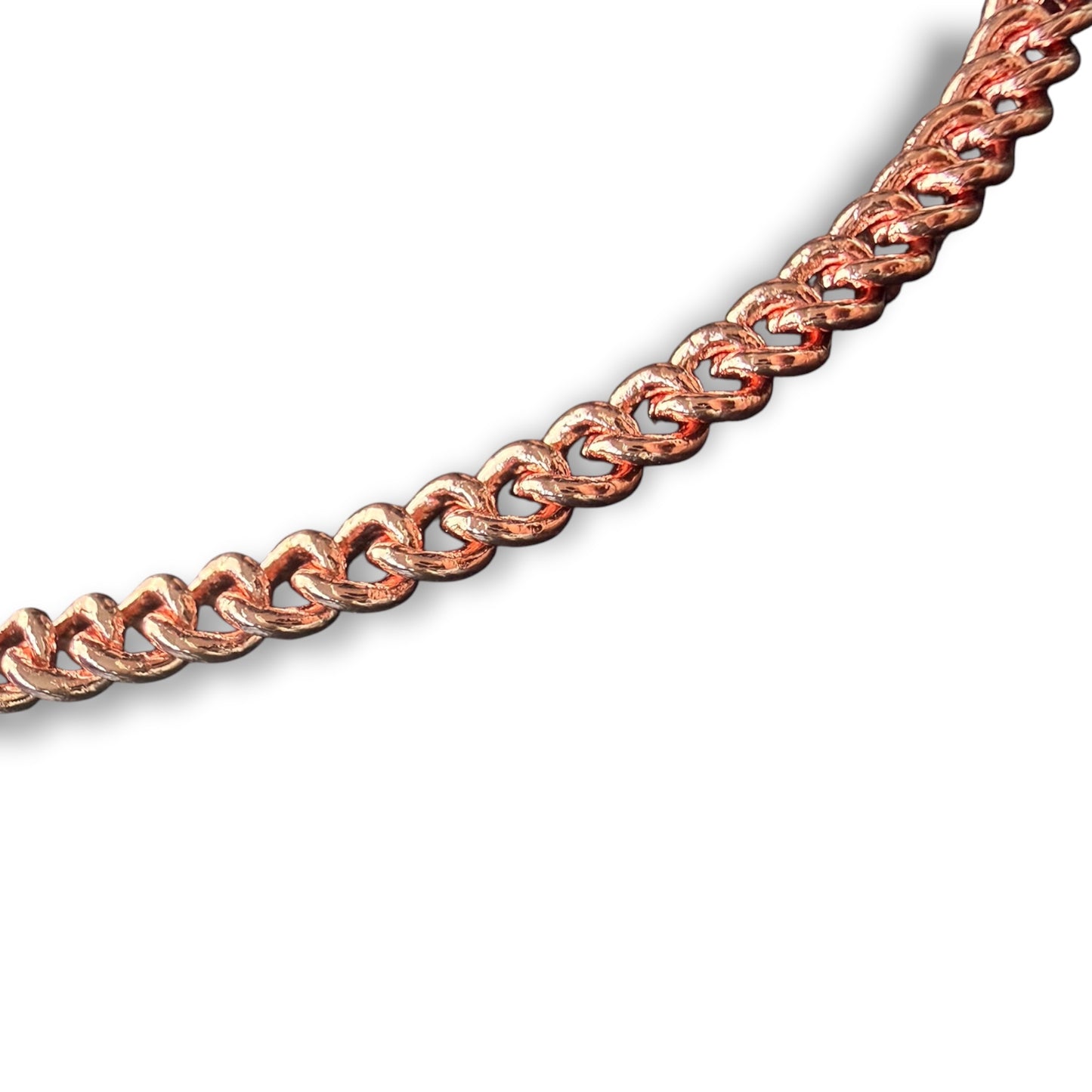 NEC07 ‘FLAT CURB LINKED CHAIN’ Copper Necklace