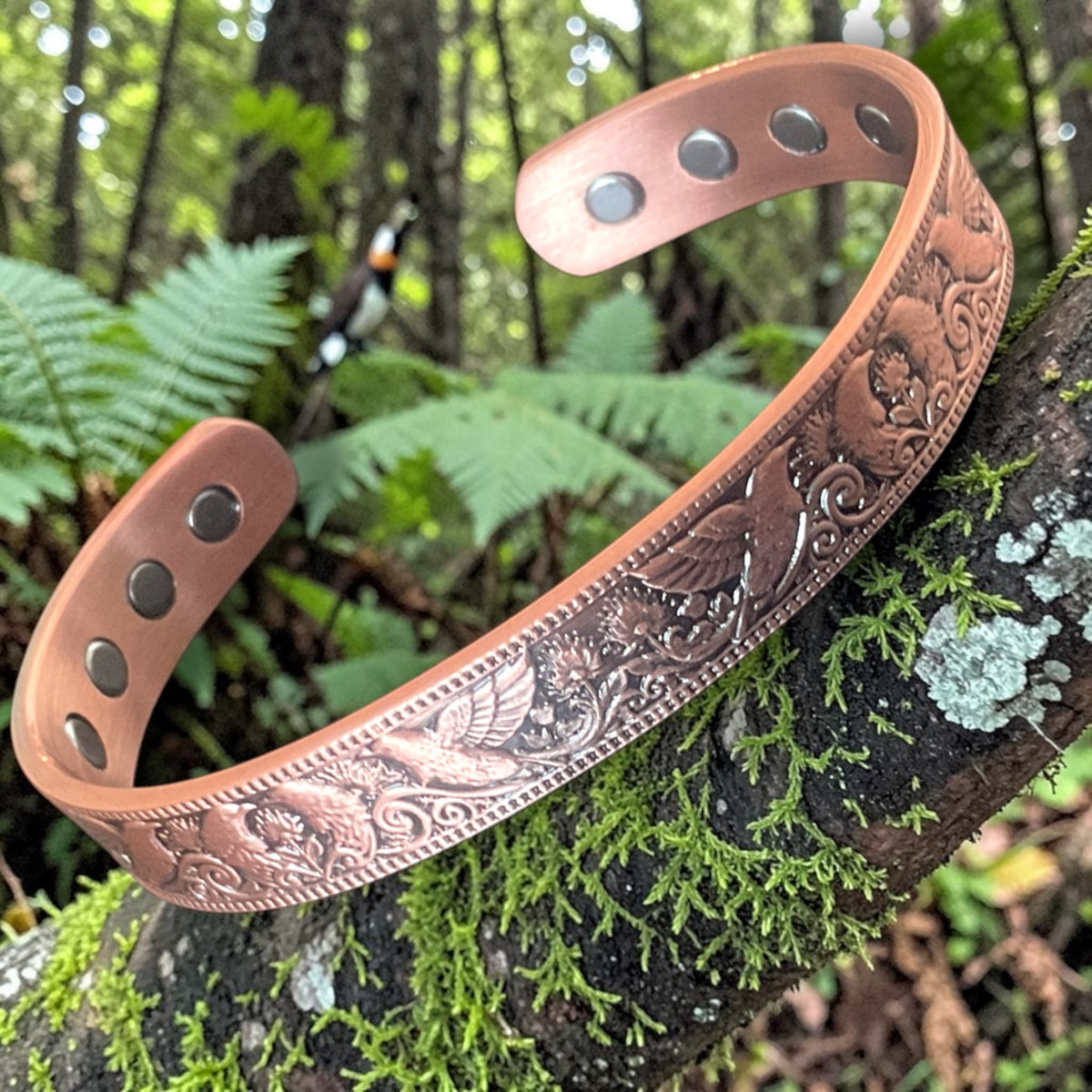 A16 100% Pure Copper Magnetic Band 'Tui Birds’
