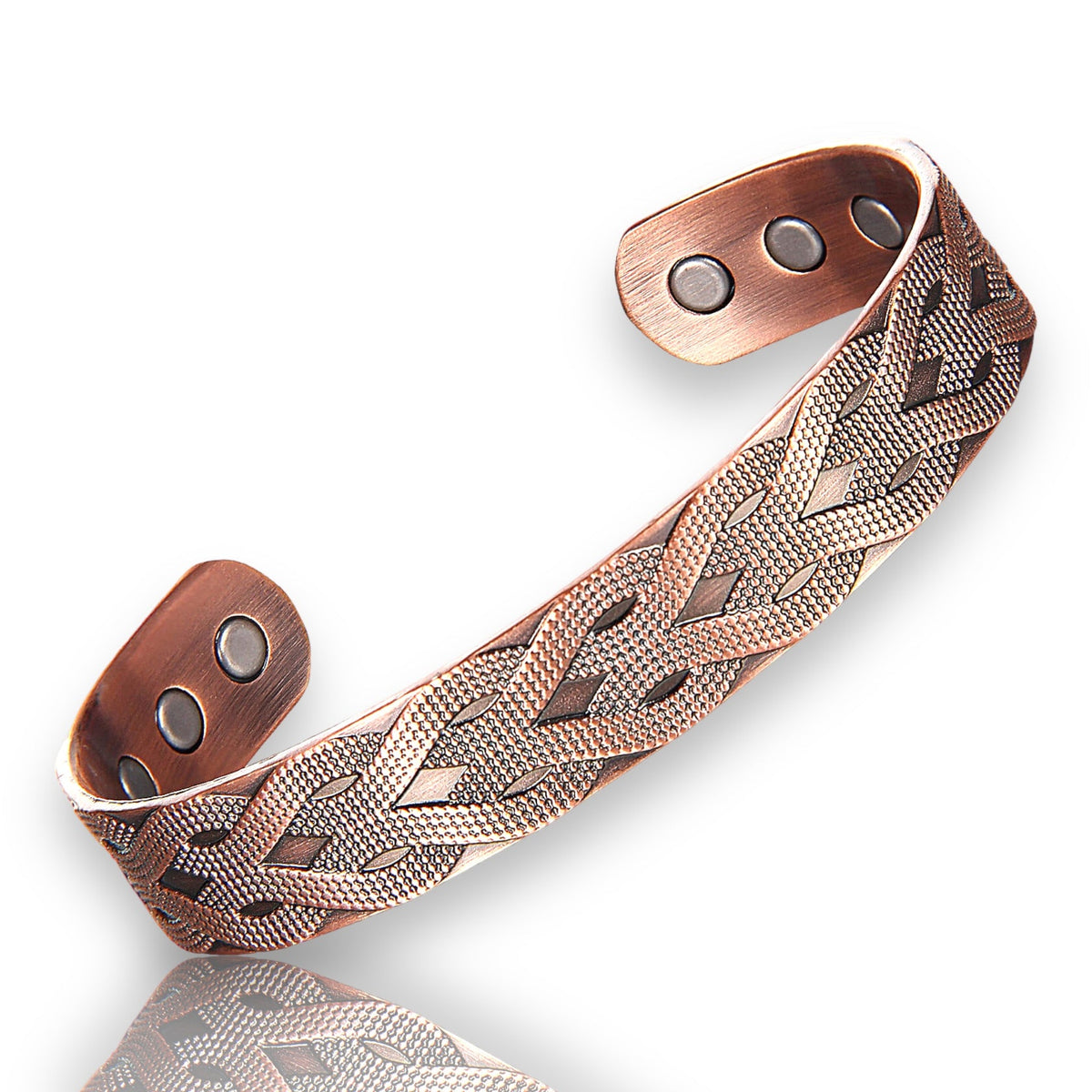 A10ws 100% Pure copper magnetic band 'Maori Weave' (WHOLESALE)