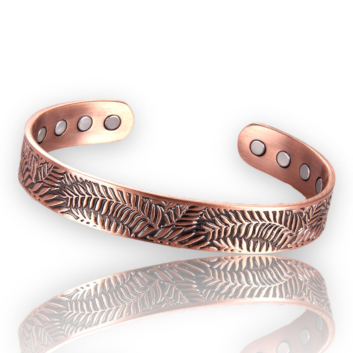 A5ws 100% Pure copper magnetic band 'NZ Fern' (WHOLESALE)