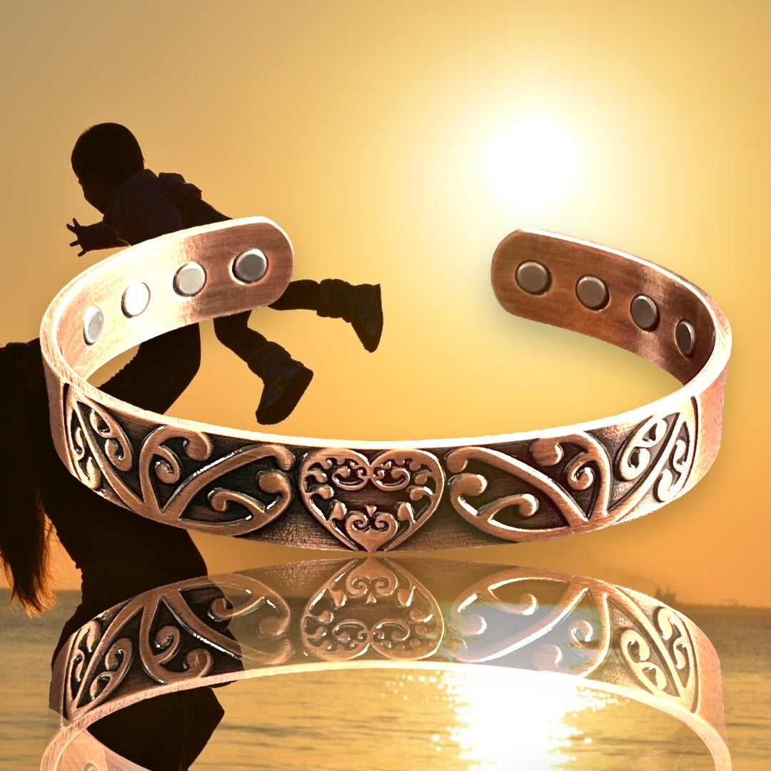 A8ws 100% Pure copper magnetic band 'Aroha Love' (WHOLESALE)