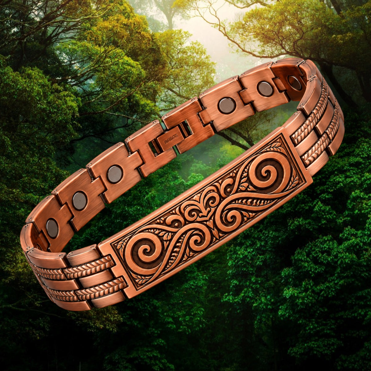 5CLM 100% Copper magnetic linked bracelet 'HEI TIKI'