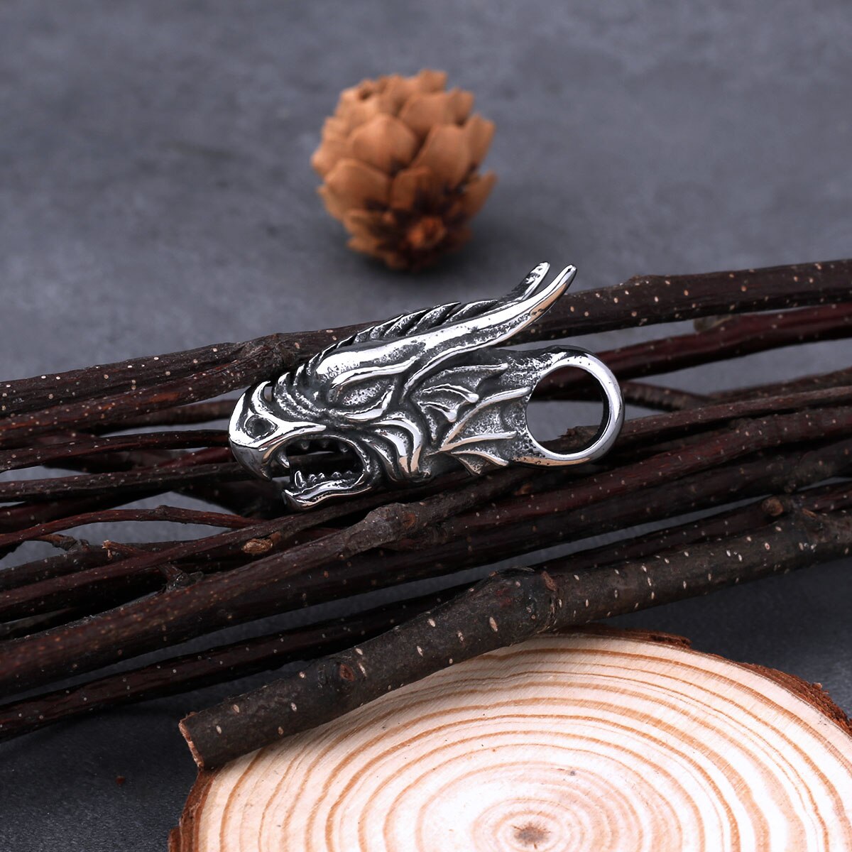 Viking Dragon Head pendant