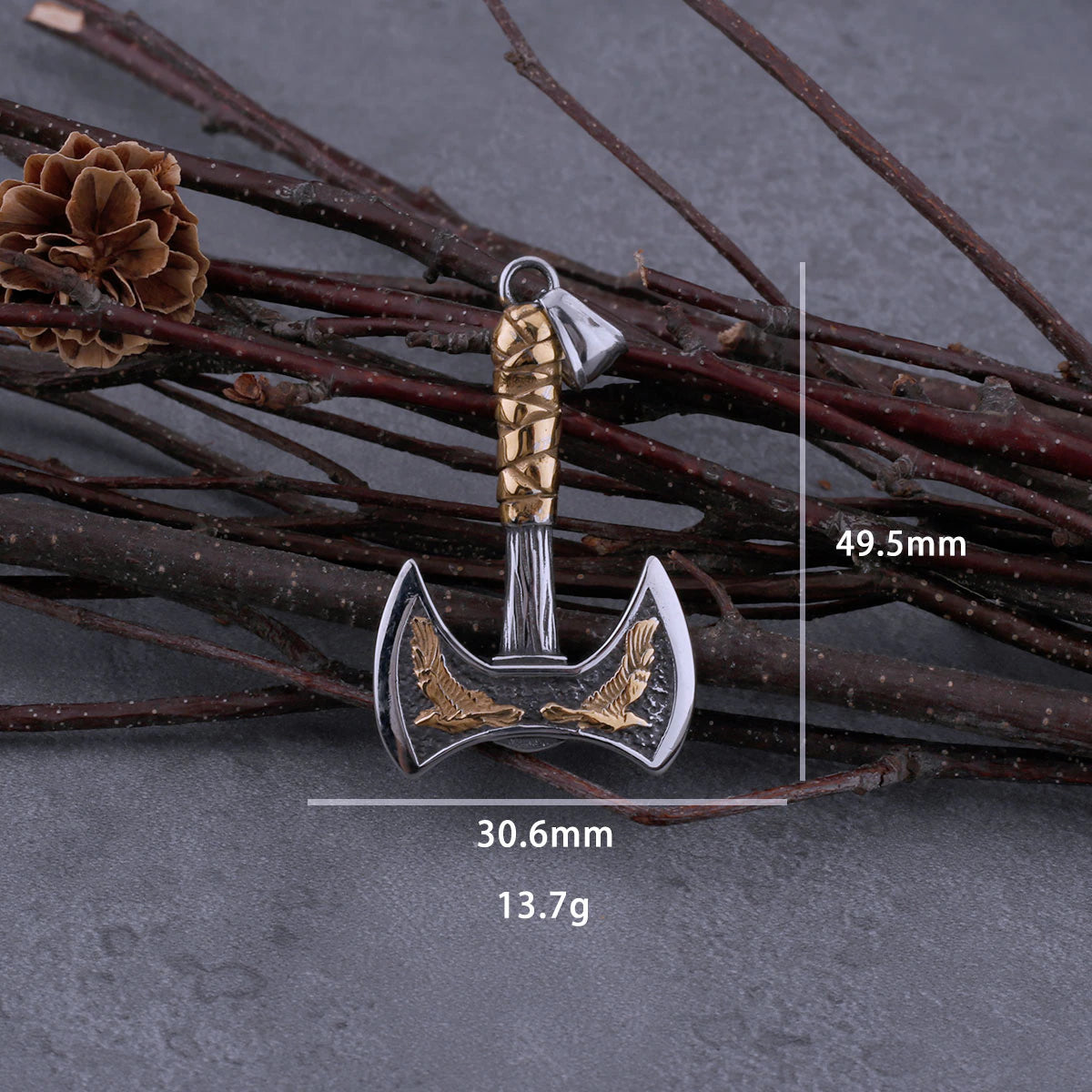 Viking thor's hammer- ravens pendant