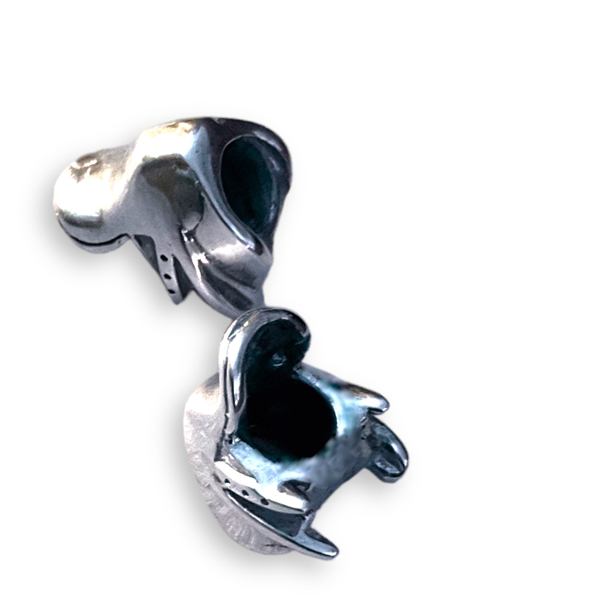 sterling silver charm bead horse saddle