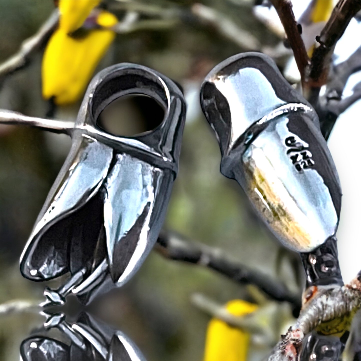 sterling silver charm kowhai