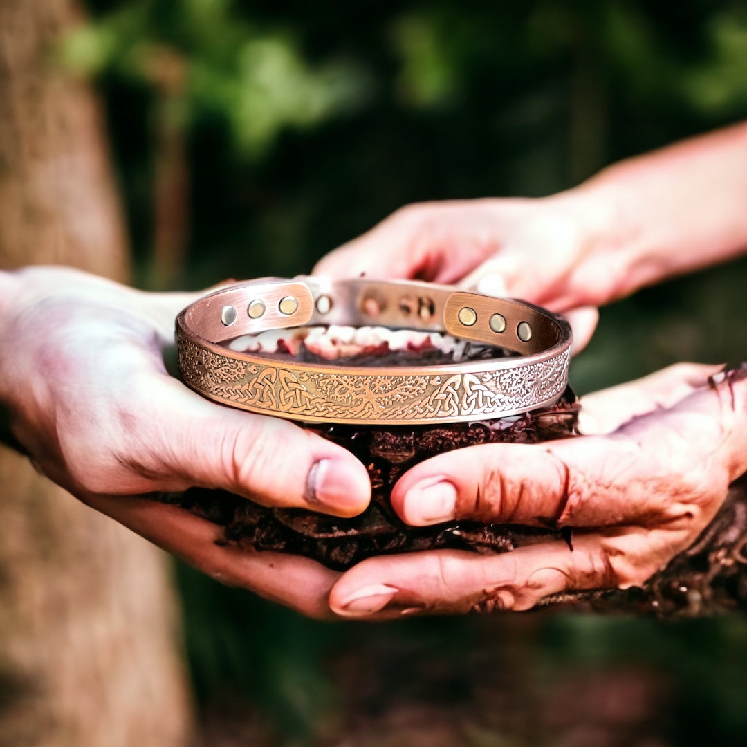 tree of life copper magnetic band