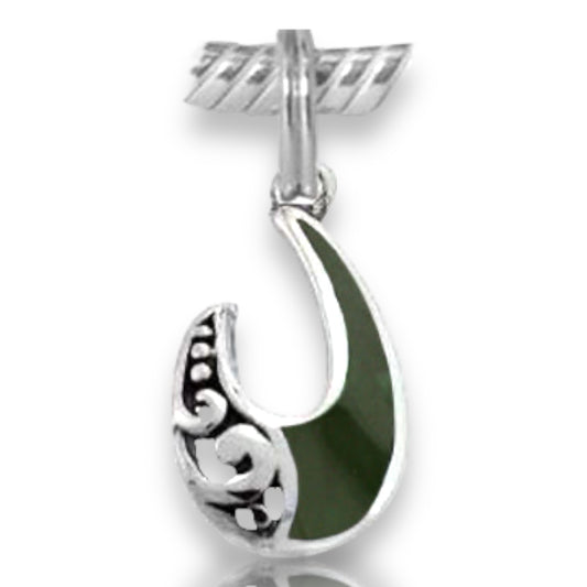 jade silver charm