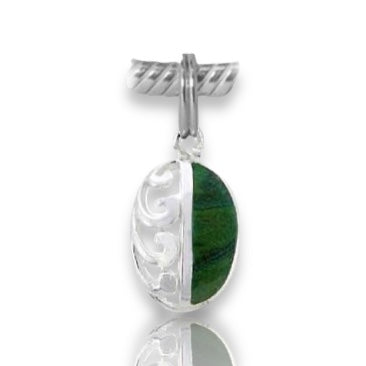 jade silver charm