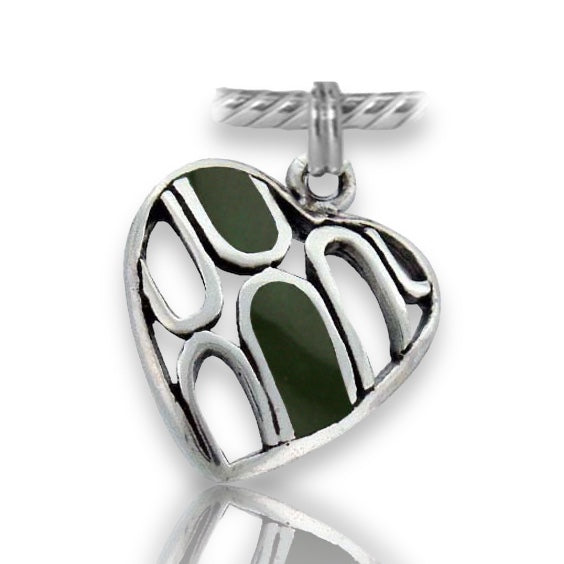 jade silver charm