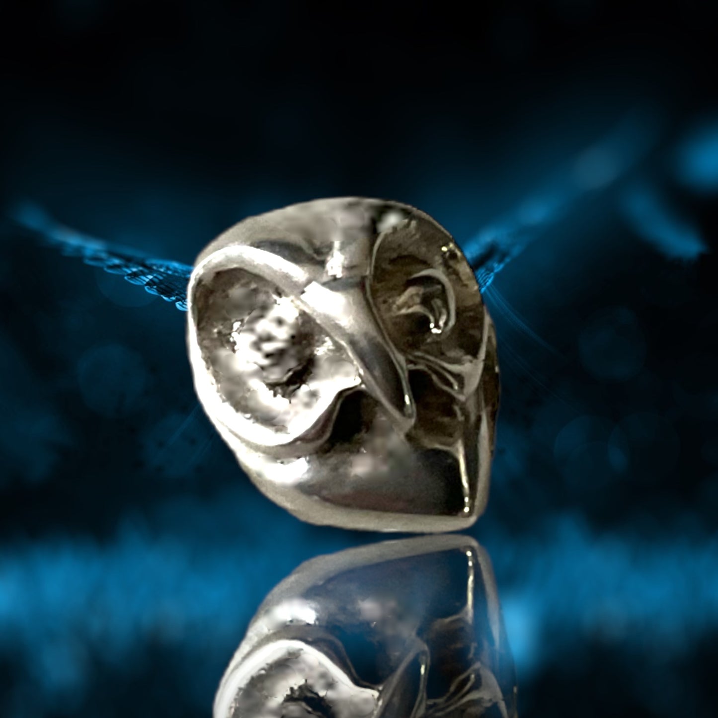 sterling silver bead owl