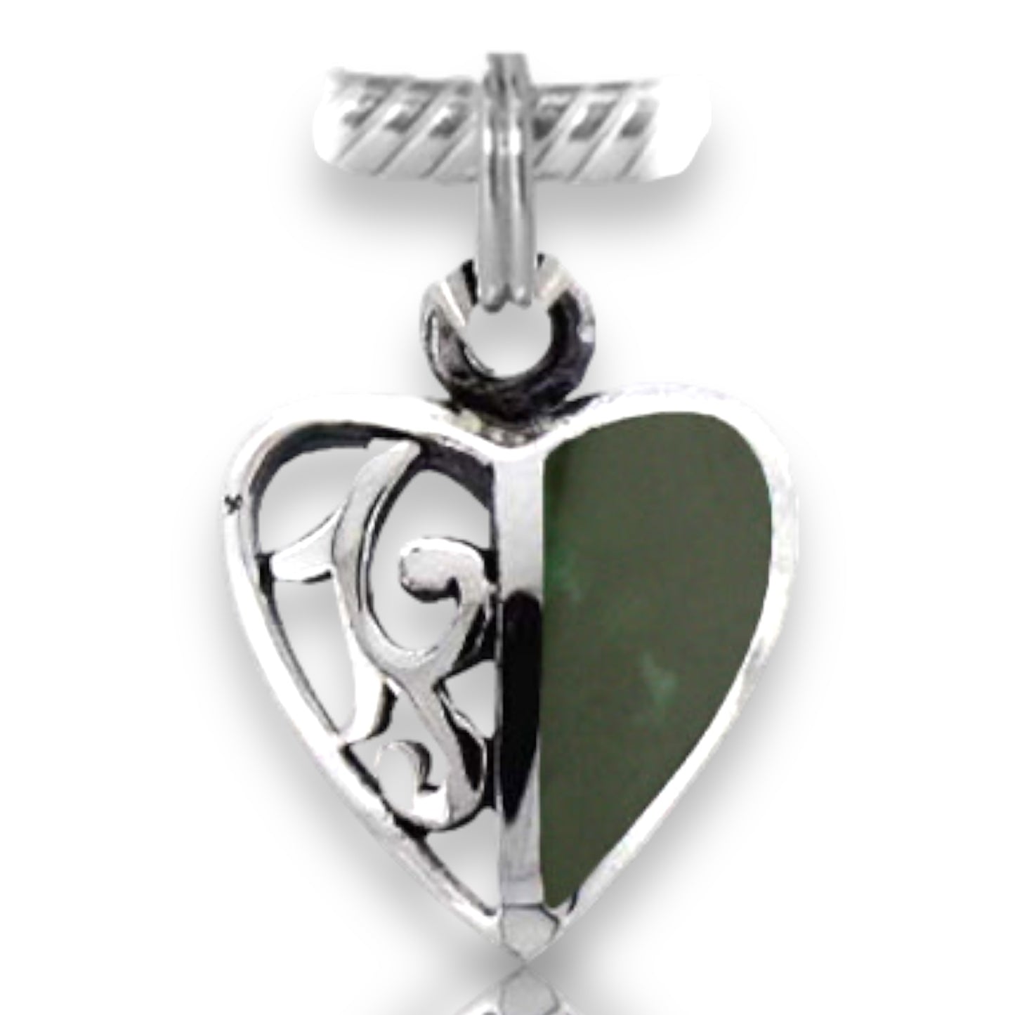 jade silver charm