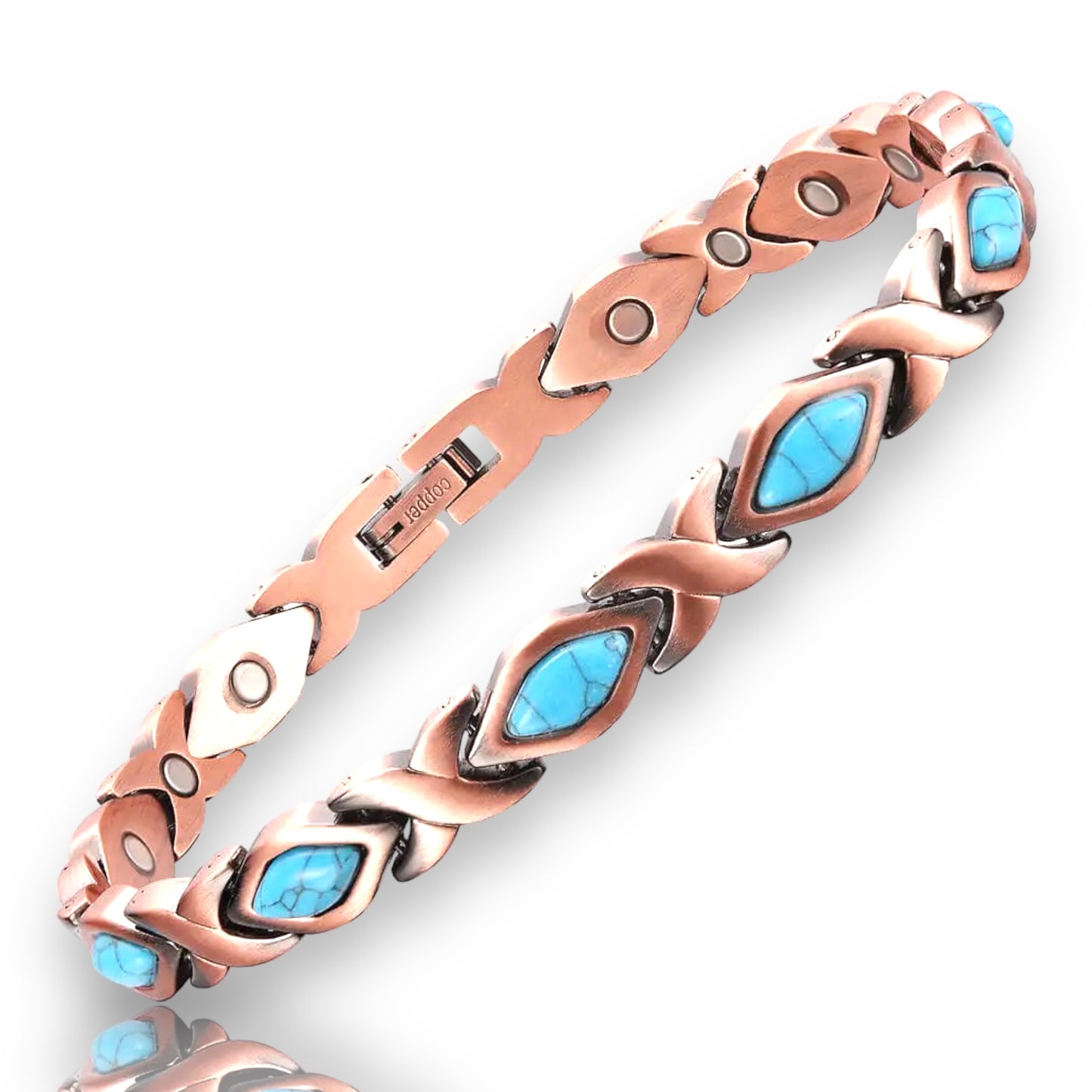 copper magnetic linked bracelet