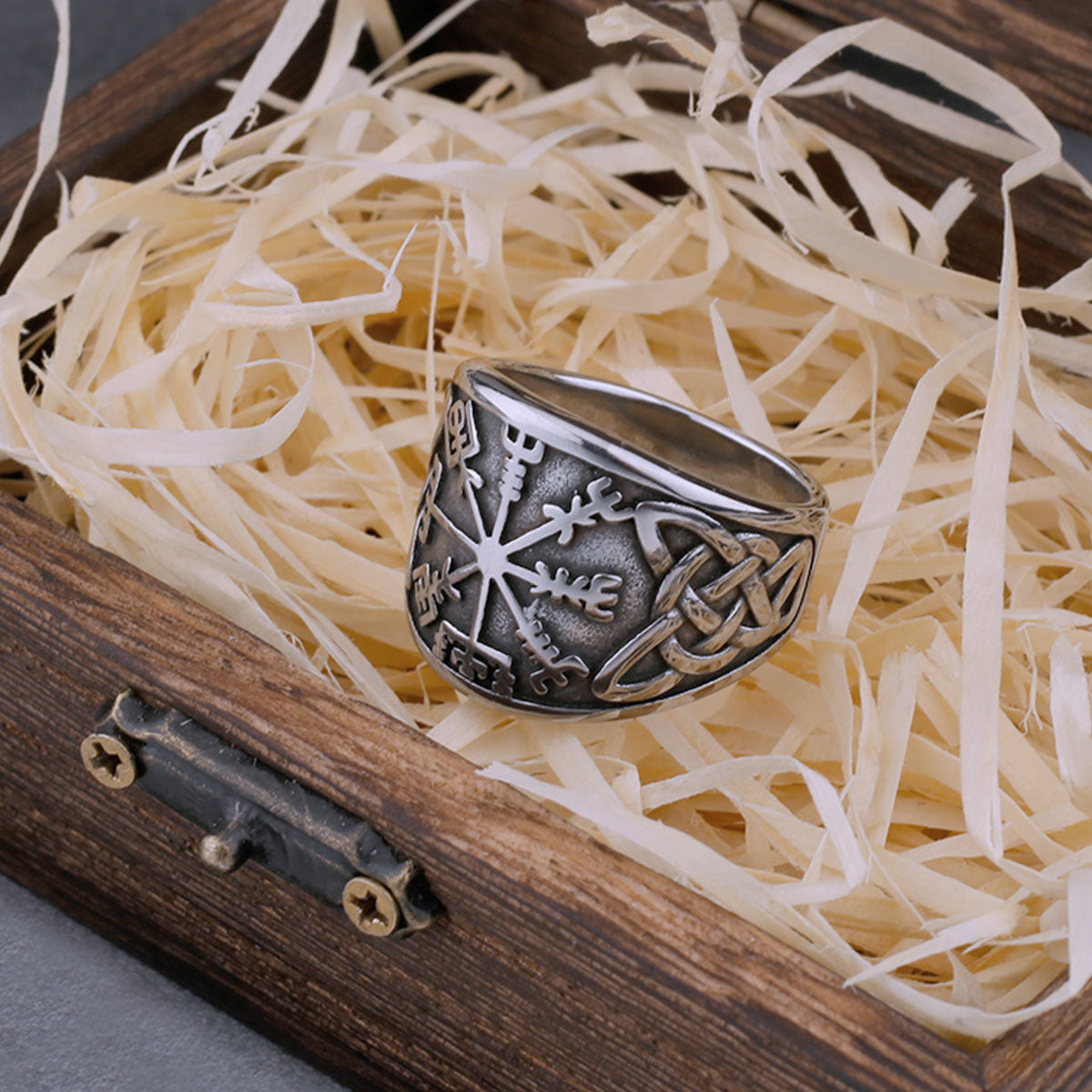 viking compass ring