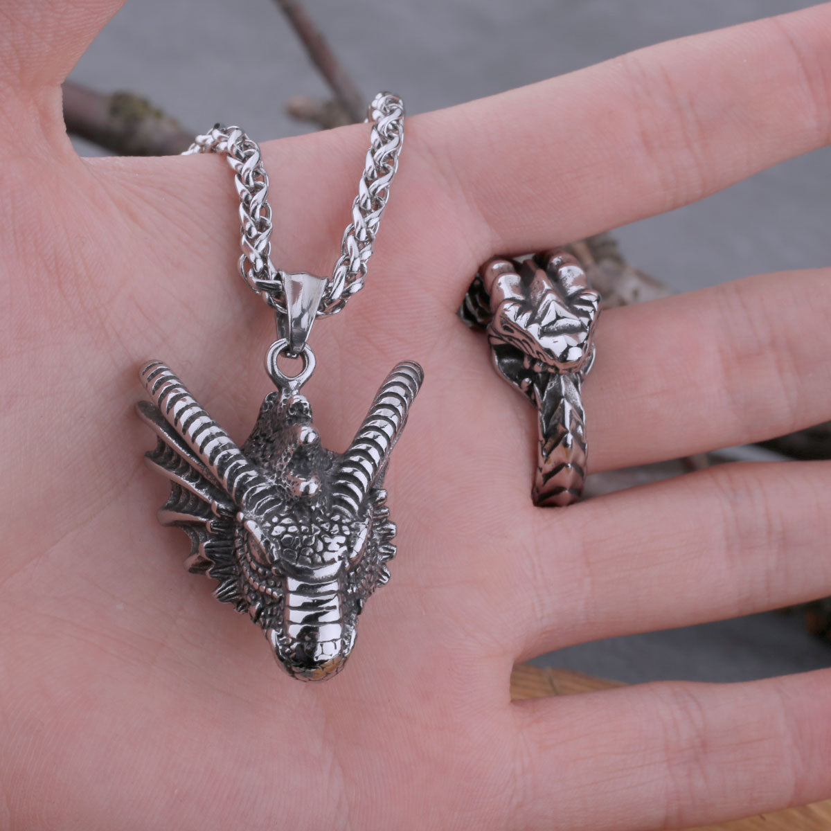viking dragon pendant