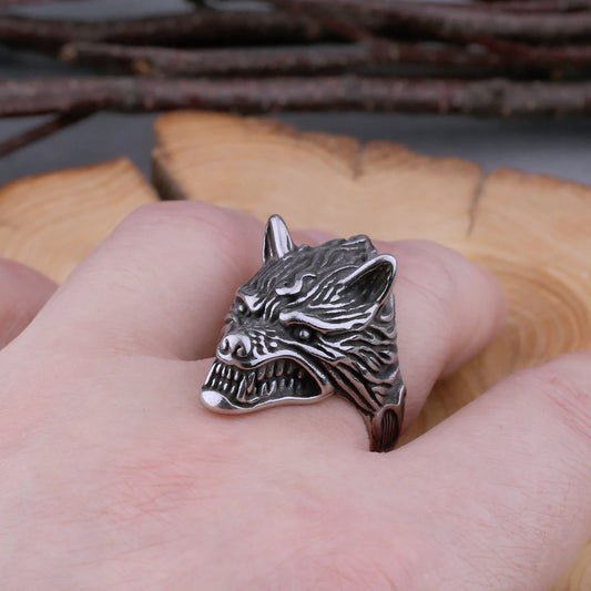 viking wolf geri ring