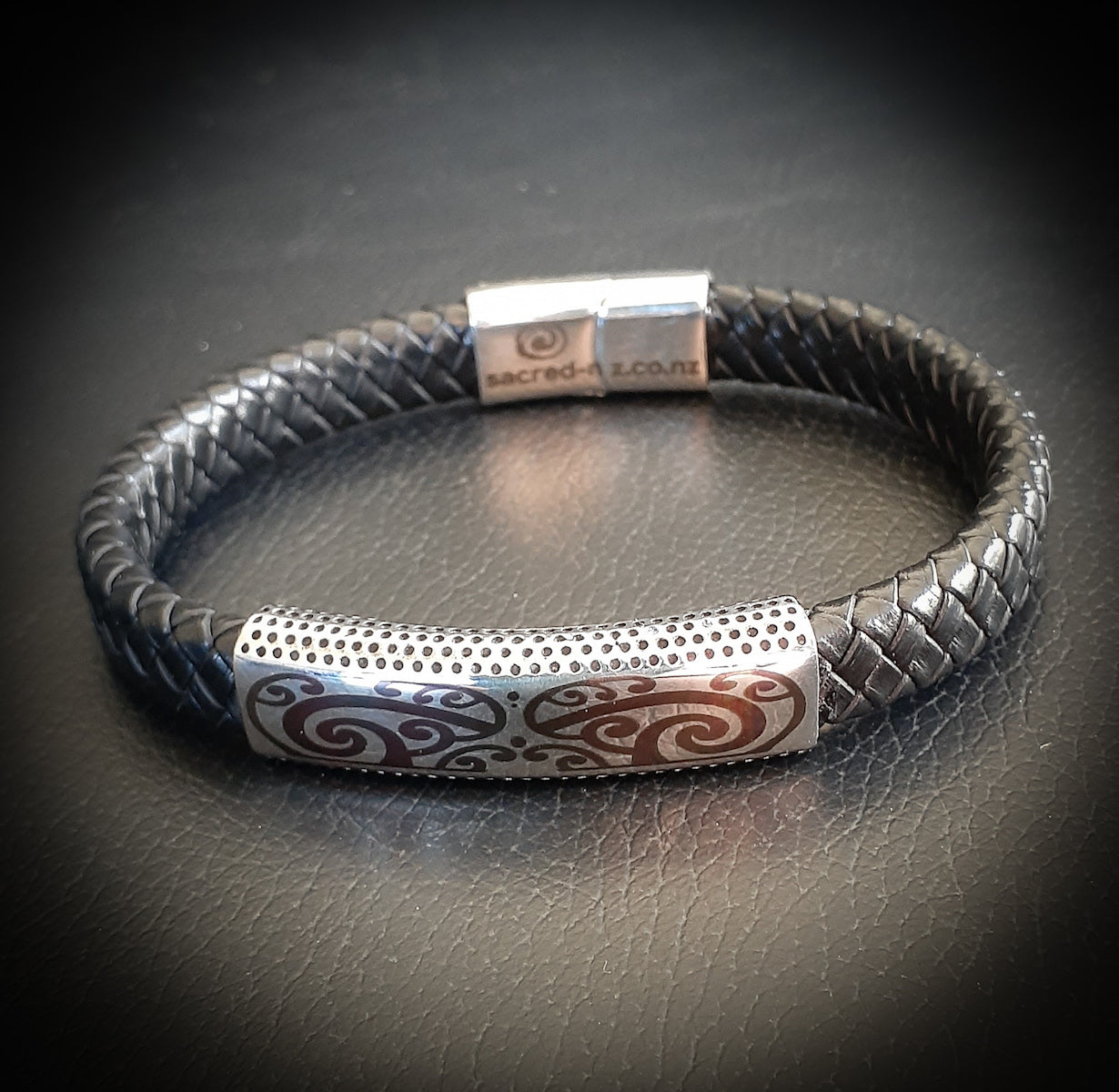 NZ Leather unisex Bracelet "NZ Warrior" 10mm