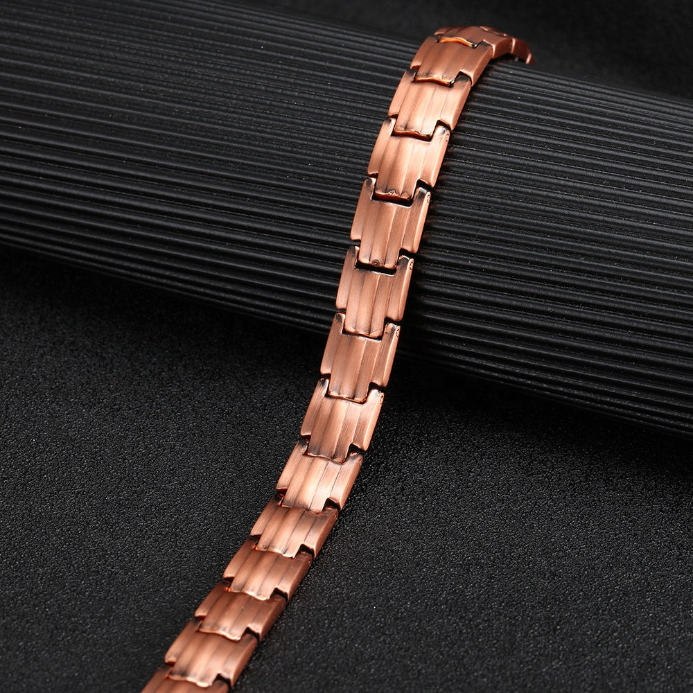 CL09 100% Pure Copper Magnetic Bracelet 6 elements + reiki + 10 frequencies 225x15mm