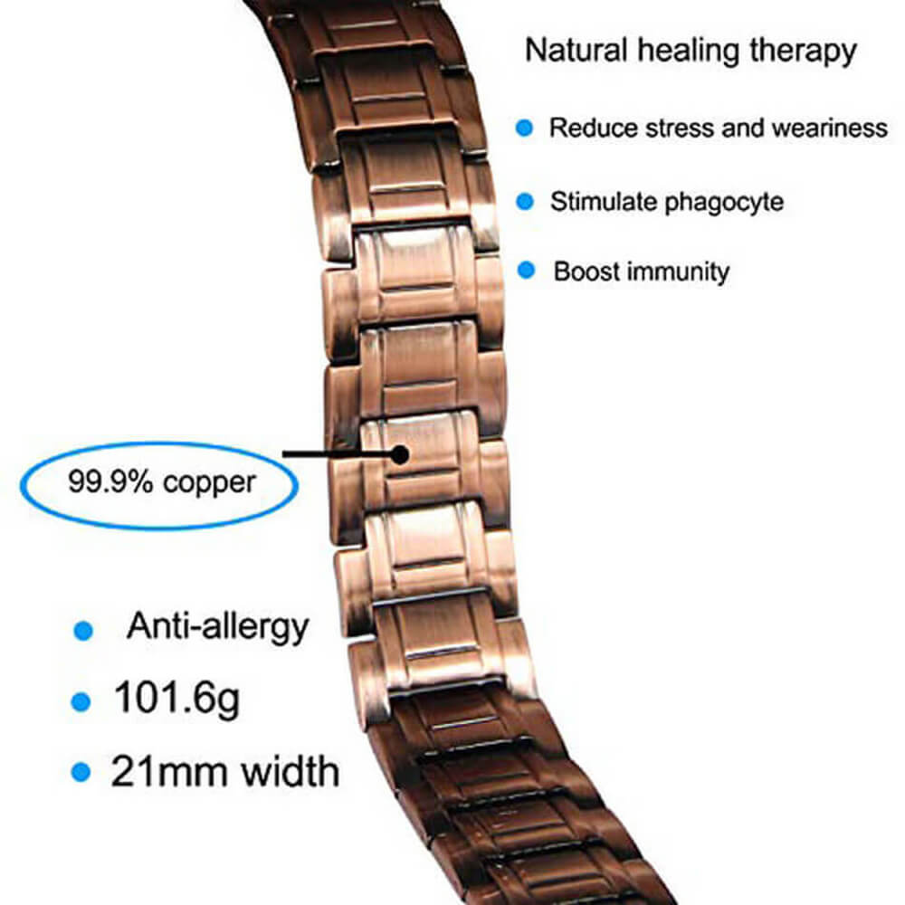 100% Pure Copper Linked Magnetic Bracelet CB588 