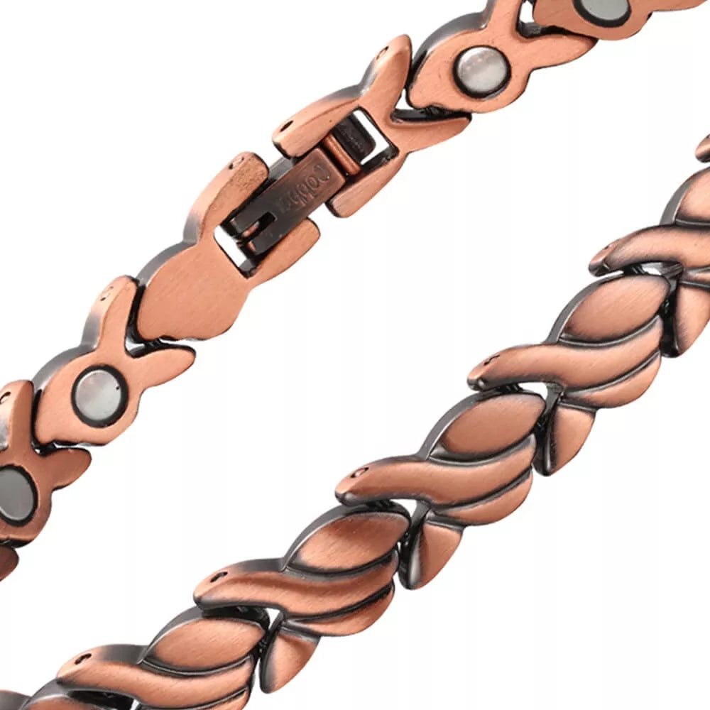 CLM36 100% Pure Copper Linked Magnetic ANKLET / Bracelet