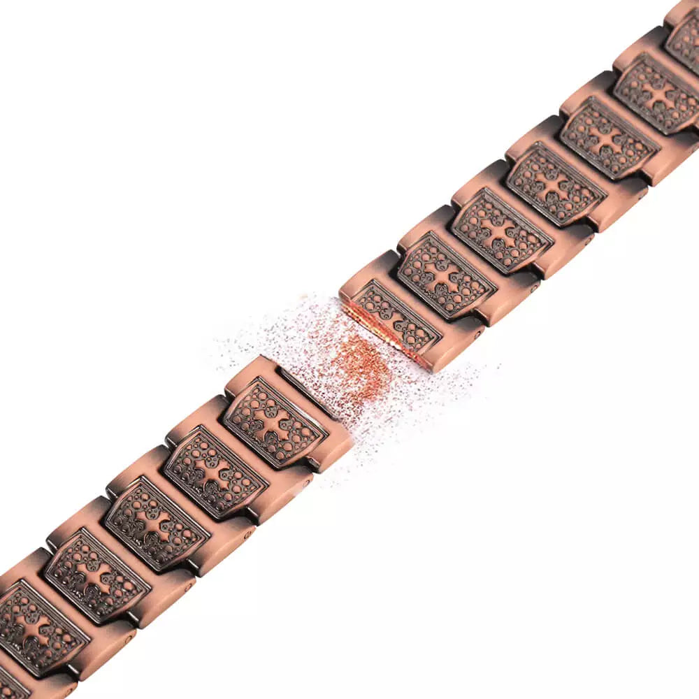 5ES15 100% Solid Pure Copper Magnetic Bracelet Linked