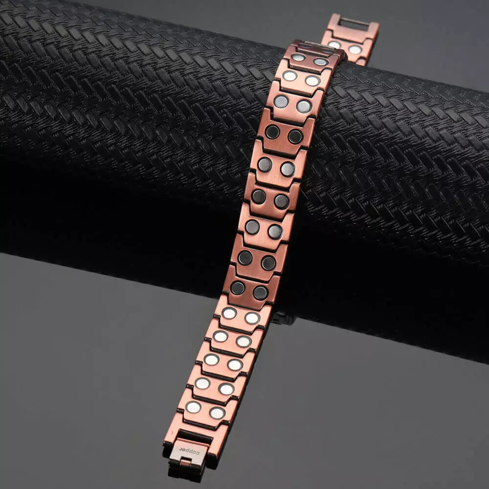5ES15 100% Solid Pure Copper Magnetic Bracelet Linked