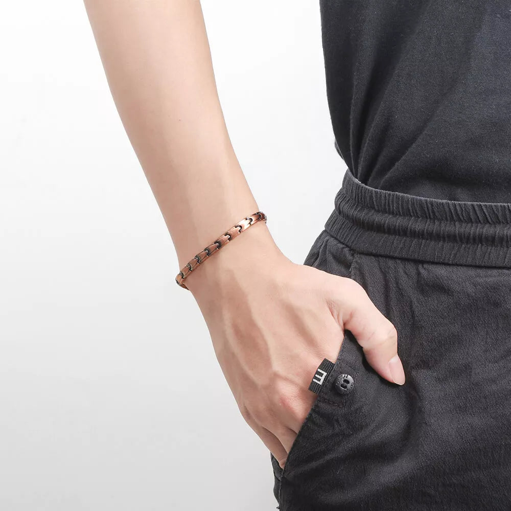 Copper magnetic sales ankle bracelets