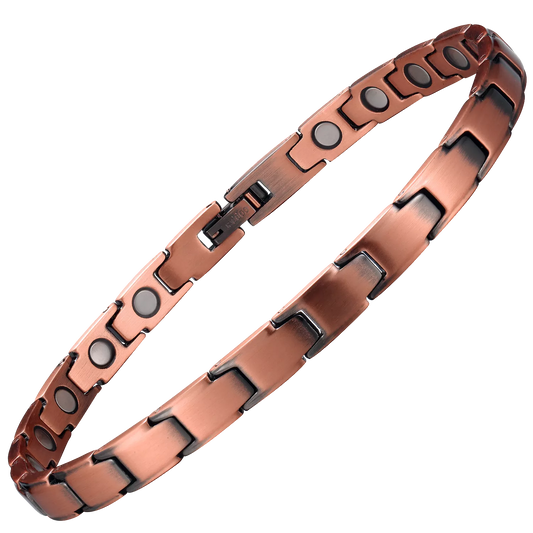 CB010 100% Pure Copper Linked Magnetic Bracelet 220x7mm