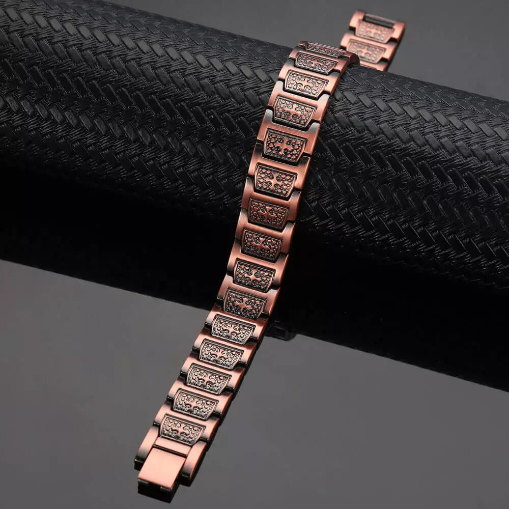 5ES15 100% Solid Pure Copper Magnetic Bracelet Linked